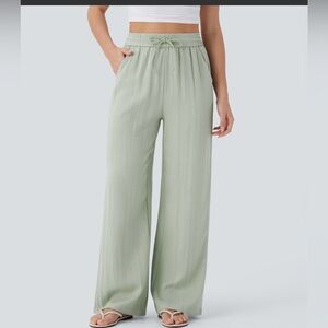 Halara Aqua Green Wide Leg Pants Tall